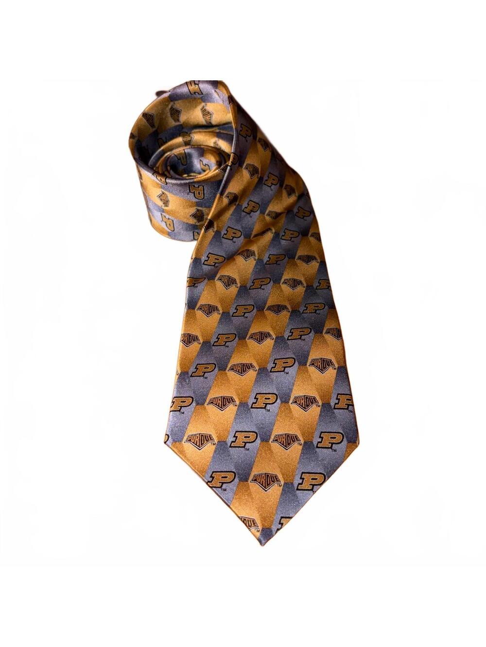 Vintage Eagles Wings Purdue University Boilermakers Pattern 100% Silk Tie NWT - Picture 2 of 7